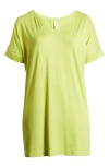24seven Comfort Apparel Loose Fit Jersey T-shirt Dress In Lime