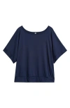 24seven Comfort Apparel Loose Fit T-shirt In Navy