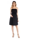 24seven Comfort Apparel Maternity 24seven Comfort Appare Knee Length Strapless Mini Dress In Black