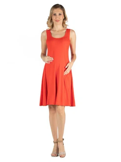 24SEVEN COMFORT APPAREL 24SEVEN COMFORT APPAREL MATERNITY A-LINE SLIM FIT AND FLARE DRESS