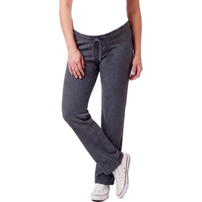 24seven Comfort Apparel Maternity Basic Ribbed Knit Drawstring Straight Leg Lounge Pants In Multi