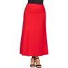 24seven Comfort Apparel Maternity Elastic Waist Maxi Skirt