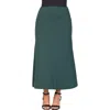 24seven Comfort Apparel Maternity Elastic Waist Maxi Skirt