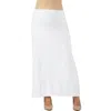 24seven Comfort Apparel Maternity Elastic Waist Maxi Skirt