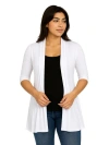 24seven Comfort Apparel Maternity Loose Fit Open Front Cardigan