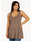24seven Comfort Apparel Maternity Scoop Neck Sleeveless Tank Top