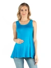 24seven Comfort Apparel Maternity Scoop Neck Sleeveless Tank Top