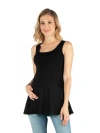 24seven Comfort Apparel Maternity Scoop Neck Sleeveless Tank Top
