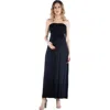 24seven Comfort Apparel Maternity Sleeveless Empire Waist Maxi Dress In Black