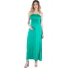 24seven Comfort Apparel Sleeveless Empire Waist Maternity Maxi Dress In Green