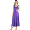 24seven Comfort Apparel Maternity Slim Fit A-line Sleeveless Maxi Dress