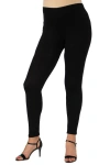 24seven Comfort Apparel Maternity Stretch Ankle Length Leggings In Black