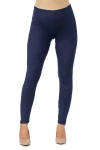 24seven Comfort Apparel Maternity Stretch Ankle Length Leggings In Blue