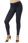 24seven Comfort Apparel Maternity Stretch Ankle Length Leggings In Black