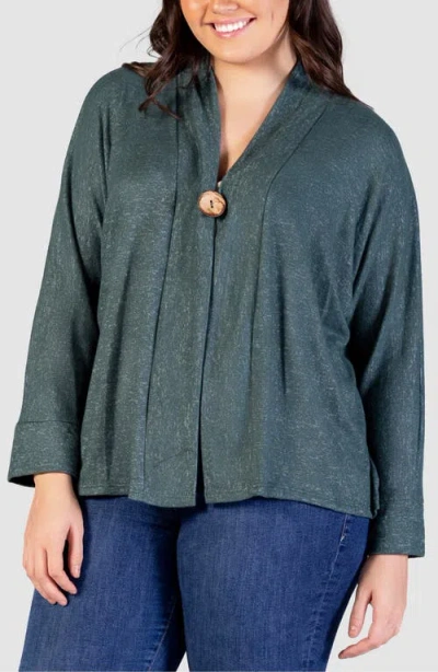 24SEVEN COMFORT APPAREL 24SEVEN COMFORT APPAREL ONE-BUTTON CARDIGAN