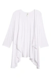 24seven Comfort Apparel Open Front Cardigan In White