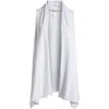 24seven Comfort Apparel Open Front Sidetail Stretch Vest In White