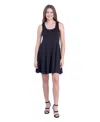 24seven Comfort Apparel Petites Sleeveless A-line Fit And Flare Skater Dress