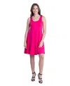 24seven Comfort Apparel Petites Sleeveless A-line Fit And Flare Skater Dress