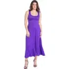 24seven Comfort Apparel Slim Fit A Line Sleeveless Maternity Maxi Dress
