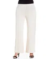 24seven Comfort Apparel Womens Comfortable Solid Color Maternity Palazzo Pants In Nude