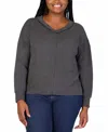 24seven Comfort Apparel Textured Stripe Knit Top In Black