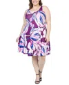 24SEVEN COMFORT APPAREL PLUS SIZE SLEEVELESS KNEE LENGTH TANK DRESS