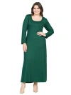 24seven Comfort Apparel Plus Size Womens Long Sleeve  Maxi Dress In Green