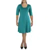 24seven Comfort Apparel Plus Womens Comfy Long T-shirt Dress In Green