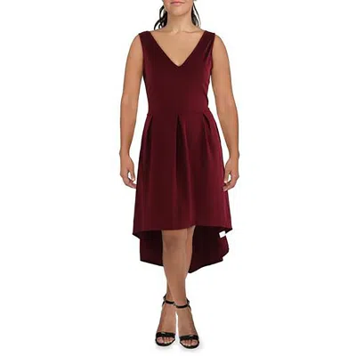 24seven Comfort Apparel Plus Womens Hi-low Sleeveless Maxi Dress In White