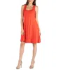 24seven Comfort Apparel Plus Womens Sleeveless Fit &flare Fit & Flare Dress In Orange