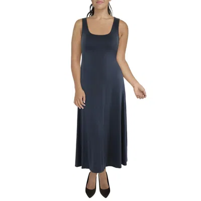 24seven Comfort Apparel Plus Womens Sleeveless Long Maxi Dress In Grey