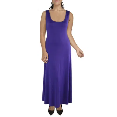 24seven Comfort Apparel Plus Womens Sleeveless Long Maxi Dress In Multi