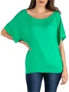 24seven Comfort Apparel Loose Fit Dolman Maternity Top With Wide Sleeves In Green