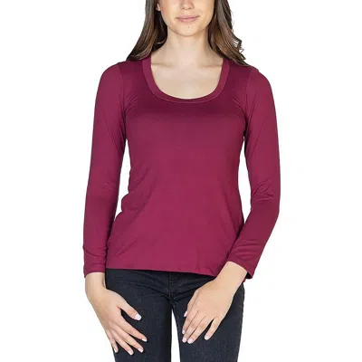 24seven Comfort Apparel Plus Womens Solid Jersey Mini Dress In Pink