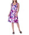 24seven Comfort Apparel Plus Size Sleeveless Knee Length Tank Dress In Miscellane