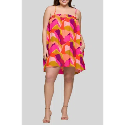 24SEVEN COMFORT APPAREL 24SEVEN COMFORT APPAREL PRINTED JERSEY SHIFT DRESS
