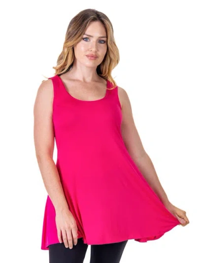 24seven Comfort Apparel Scoop Neck Sleeveless Tunic Top
