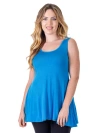 24seven Comfort Apparel Scoop Neck Sleeveless Tunic Top
