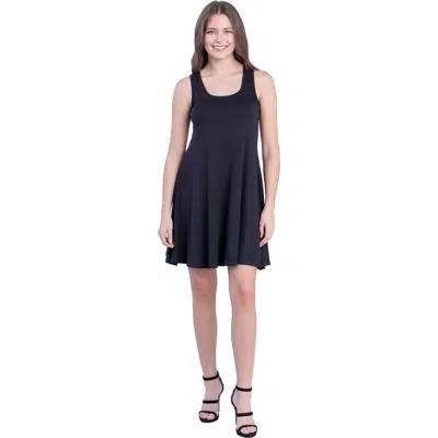 24seven Comfort Apparel Sleeveless A-line Fit And Flare Skater Dress