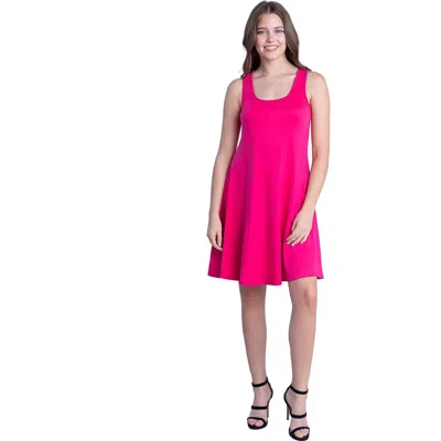 24seven Comfort Apparel Sleeveless A-line Fit And Flare Skater Dress