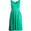 24seven Comfort Apparel Sleeveless Jersey Dress In Green
