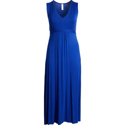 24SEVEN COMFORT APPAREL 24SEVEN COMFORT APPAREL SLEEVELESS JERSEY MAXI DRESS