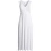 24seven Comfort Apparel Sleeveless Jersey Maxi Dress In White