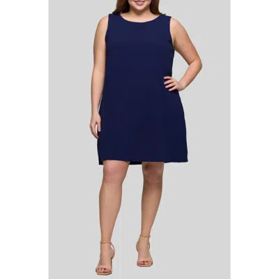 24SEVEN COMFORT APPAREL 24SEVEN COMFORT APPAREL SLEEVELESS SHIFT DRESS