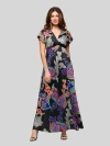 24seven Comfort Apparel Sleeveless V-neck Maxi Dress With Pocket Detail In Black