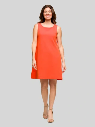 24seven Comfort Apparel Solid Color Sleeveless Mini Shift Dress