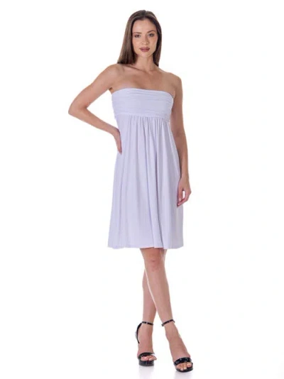 24seven Comfort Apparel Strapless Empire Waist Mini Dress