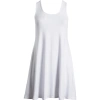 24seven Comfort Apparel Stretch Fit & Flare Dress In White