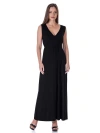 24seven Comfort Apparel Plus Size Sleeveless Empire Waist Maxi Dress